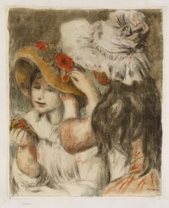 ハットピン、1897年頃 作： Pierre Auguste Renoir