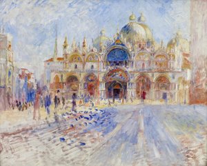 サンマルコ広場、ヴェネツィア 作： Pierre Auguste Renoir