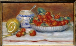 ピエール・オーギュスト・ルノワール（1841-1919）の「イチゴの絵 作： Pierre Auguste Renoir