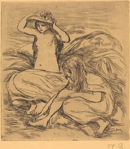 2 人の水浴者 2 人の水浴者、1895 年。 作： Pierre Auguste Renoir
