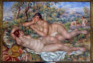 水浴客たちピエール・オーギュスト・ルノワール（1841-1919）の絵画