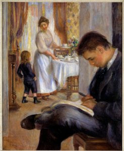 ピエール・オーギュスト・ルノワール（1841-1919）の「ベルナバル絵画の朝食」 1898年 個人蔵 作： Pierre Auguste Renoir