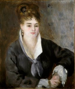黒い服の女性絵画：ピエール・オーギュスト・ルノワール（Pierre-Auguste