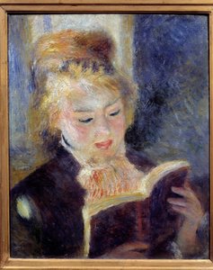 読書家 ピエール・オーギュスト・ルノワール（1841-1919）の絵画 1874 Sun.0,46x0,38 m パリ、オルセー美術館 作： Pierre Auguste Renoir