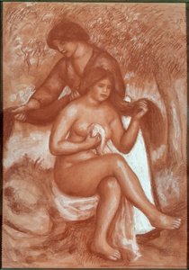 お風呂屋さんのトイレ（白亜の三文判 作： Pierre Auguste Renoir