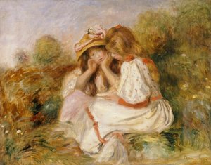 2人の少女、1890年頃 作： Pierre Auguste Renoir