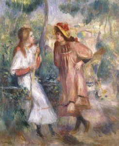 モンマルトルの庭にいる二人の女の子。モンマルトルの庭にいる2人の少女、1895年