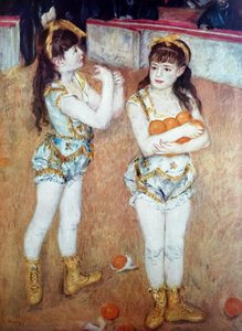 2 つの小さなサーカスの女の子 作： Pierre Auguste Renoir