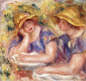 青いドレスの2人の女性 作： Pierre Auguste Renoir
