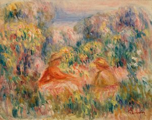 風景の中の二人の女性 作： Pierre Auguste Renoir