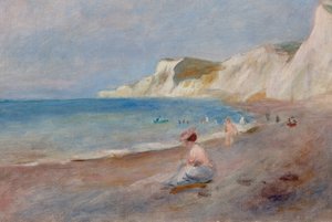 ヴァレンゲビルビーチ;ヴァレンジビルビーチ、c。 1880 作： Pierre Auguste Renoir