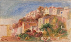 郵便局の庭からの眺め、カーニュ 作： Pierre Auguste Renoir