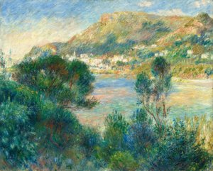 Cap Martin からのモンテカルロの眺め、c. 1884年。 作： Pierre Auguste Renoir