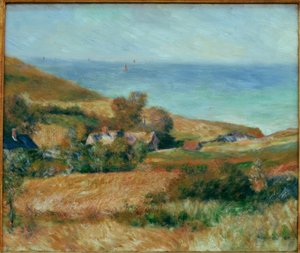 ノルマンディーのウォーゲモント近くの海岸の眺め 作： Pierre Auguste Renoir