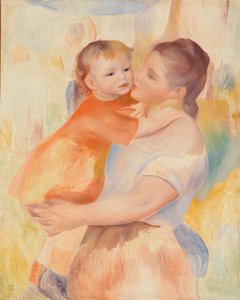 洗濯婦と子供 作： Pierre Auguste Renoir