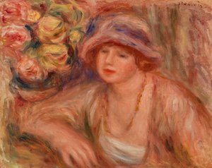 傾いている女性 作： Pierre Auguste Renoir