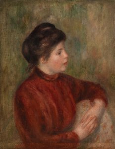 椅子にもたれる女性 作： Pierre Auguste Renoir