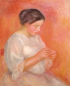 縫う女 作： Pierre Auguste Renoir