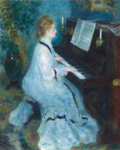 ピアノを弾く女 作： Pierre Auguste Renoir