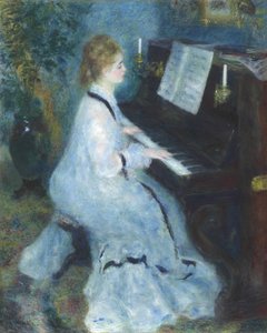 ピアノの女、1875-76 作： Pierre Auguste Renoir