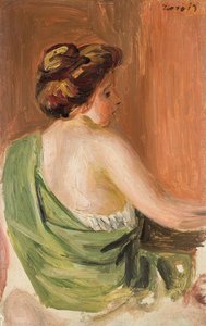 後ろからの女性、 作： Pierre Auguste Renoir