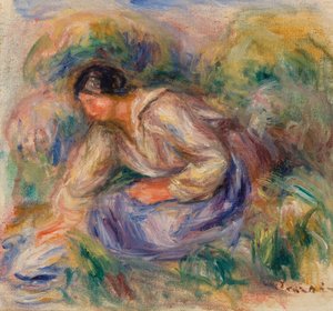青いスカートの女 作： Pierre Auguste Renoir
