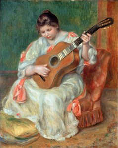 ギターを弾く女性 作： Pierre Auguste Renoir