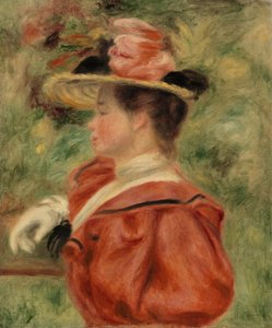 手袋をはめた女 (Femme au gant) 作： Pierre Auguste Renoir