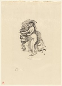 ブドウの木を持つ女性 作： Pierre Auguste Renoir