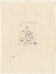 ぶどうの木を持つ女、第2変型 作： Pierre Auguste Renoir