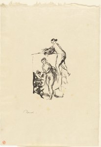 グレープバインを持つ女性、3 番目のバリアント 作： Pierre Auguste Renoir