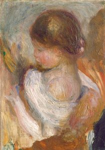 若い女の子の読書、c。 1888年。 作： Pierre Auguste Renoir