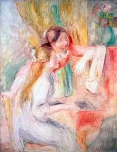 ピアノで若い女の子、1892。 作： Pierre Auguste Renoir