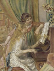 ピアノで若い女の子、1892 作： Pierre Auguste Renoir