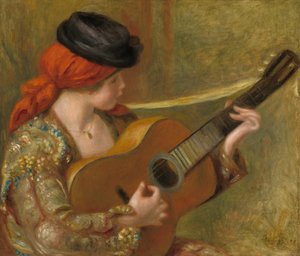 ギターを持った若いスペイン人女性、1898年。