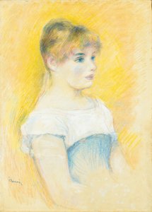青いコルセットの少女 作： Pierre Auguste Renoir
