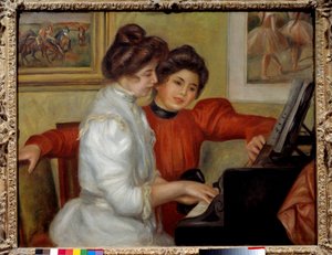 Yvonne et Christine Lerolle au piano ピエール・オーギュスト・ルノワール（1841-1919）の絵画 1898 Sun.0,73x0,92 m Paris, musee de l