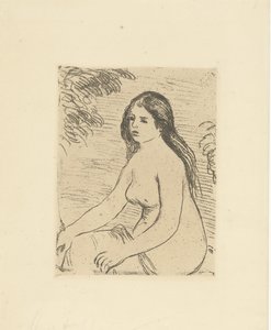 座っている裸の女性 ファムヌエアシスト 作： Pierre Auguste Renoir
