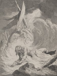 インドから帰国したラザリーユは難破しました..., ca. 1717-60。 作： Pierre Aveline