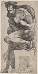 裸（ミケランジェロの後） 作： Pierre Biard the Younger