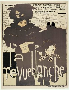 『ラ・レヴュー・ブランシュ』のプレスポスター。 ミシア・セルト (1872-1950) の肖像 (?)。 ピエール・ボナール (1867-1947) の作品 作： Pierre Bonnard