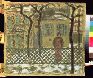 フェンスで、1895 作： Pierre Bonnard