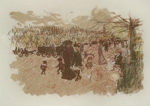 ブローニュの森の大通り、198999 作： Pierre Bonnard