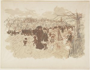 ブローニュの森の大通り、c。 1898（1899年公開） 作： Pierre Bonnard