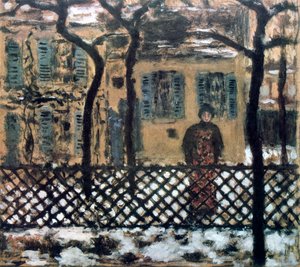 フェンスの後ろ、c1895 作： Pierre Bonnard