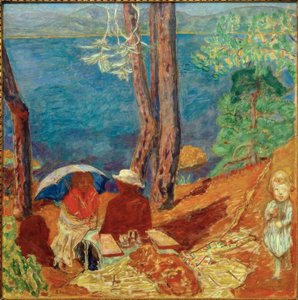 松の下の海辺 作： Pierre Bonnard