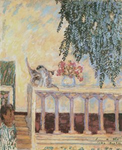 欄干の猫 作： Pierre Bonnard