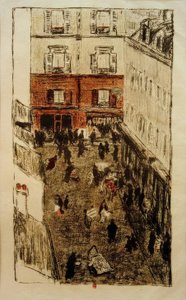街角、上からの眺め 作： Pierre Bonnard