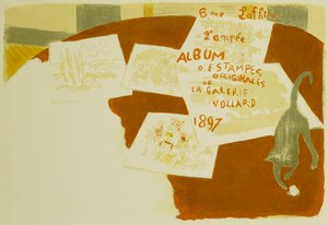 「ヴォラールギャラリーのオリジナルプリントのアルバム」の表紙。 &39;Album d&39;Estampes Originales de la Galerie Vollard&39; 作： Pierre Bonnard