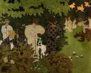 トワイライトまたはクロケットの部分 作： Pierre Bonnard